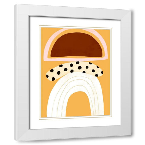 Banana Split I White Modern Wood Framed Art Print with Double Matting by Borges, Victoria