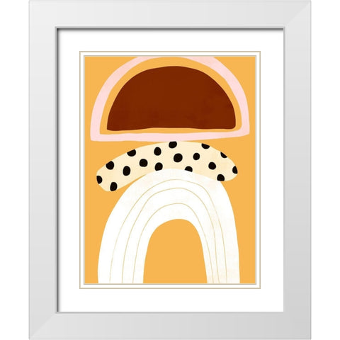 Banana Split I White Modern Wood Framed Art Print with Double Matting by Borges, Victoria