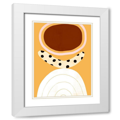 Banana Split II White Modern Wood Framed Art Print with Double Matting by Borges, Victoria