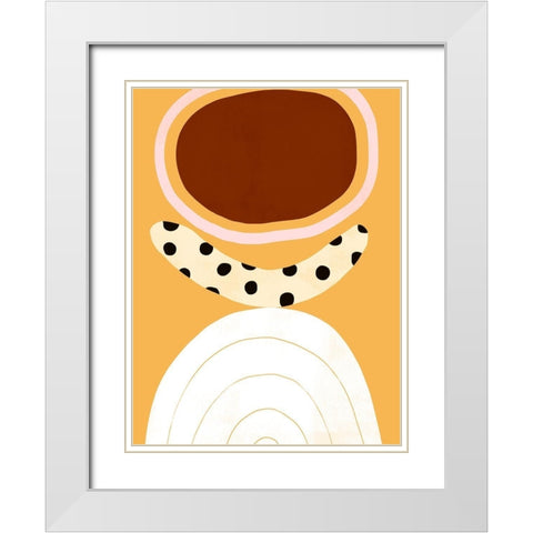 Banana Split II White Modern Wood Framed Art Print with Double Matting by Borges, Victoria