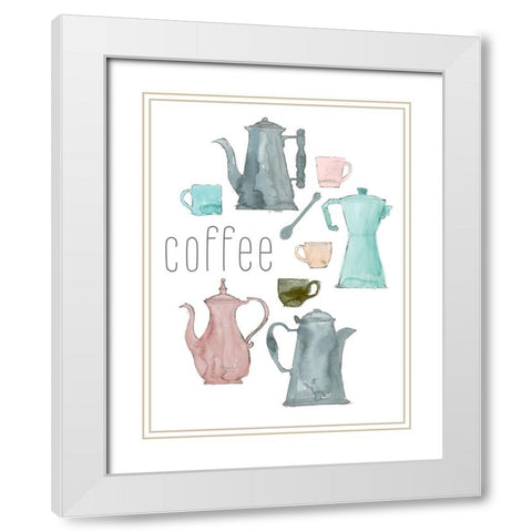 Morning Ritual I White Modern Wood Framed Art Print with Double Matting by Green, Jacob