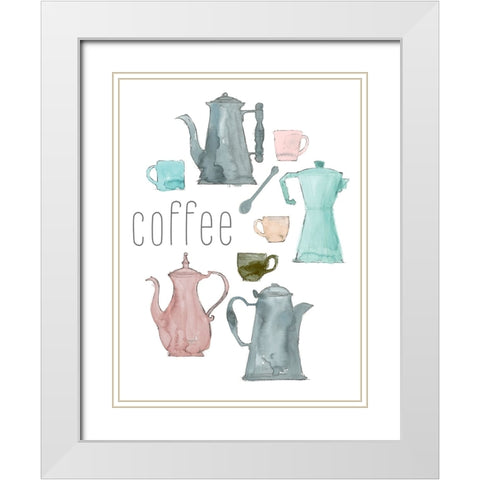 Morning Ritual I White Modern Wood Framed Art Print with Double Matting by Green, Jacob