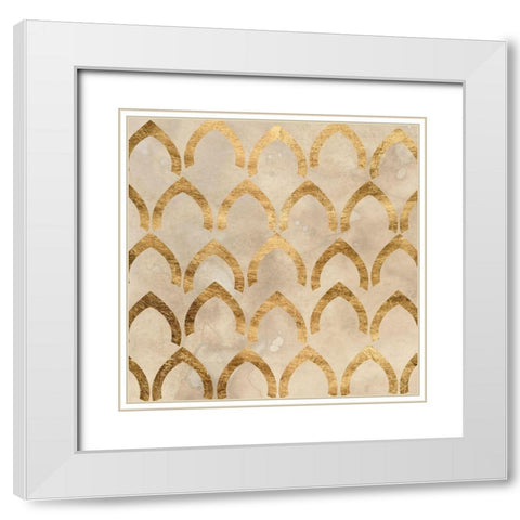 Tile Tableau III White Modern Wood Framed Art Print with Double Matting by Vess, June Erica