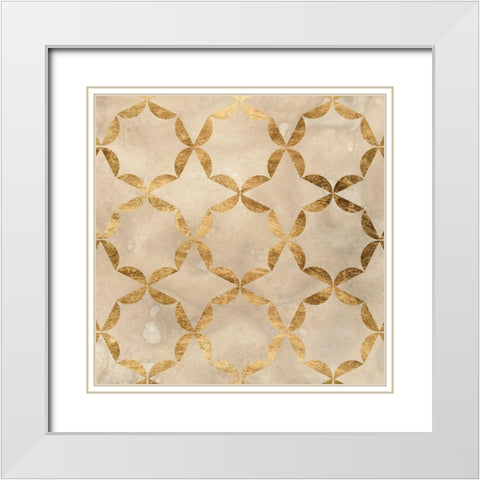 Tile Tableau V White Modern Wood Framed Art Print with Double Matting by Vess, June Erica