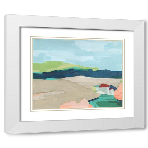 Color Vista II White Modern Wood Framed Art Print with Double Matting by Vess, June Erica
