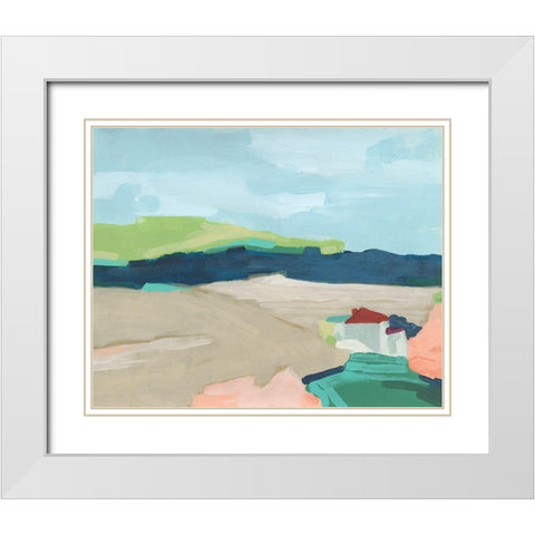 Color Vista II White Modern Wood Framed Art Print with Double Matting by Vess, June Erica