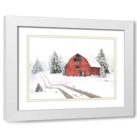 Evergreen Farm I White Modern Wood Framed Art Print with Double Matting by Popp, Grace