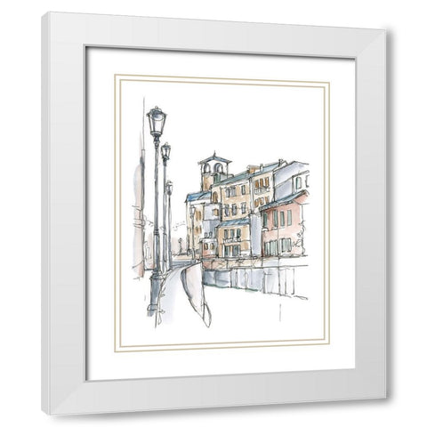 Watercolor Travel Sketchbook II White Modern Wood Framed Art Print with Double Matting by Harper, Ethan