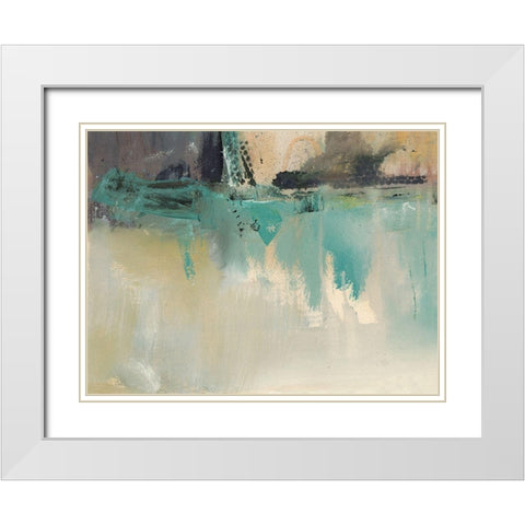 Deep Emotions I White Modern Wood Framed Art Print with Double Matting by Combs, Joyce