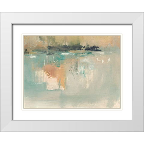 Deep Emotions II White Modern Wood Framed Art Print with Double Matting by Combs, Joyce