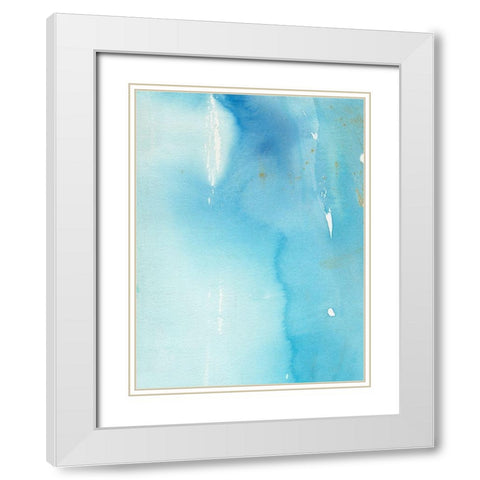 Skyfall I White Modern Wood Framed Art Print with Double Matting by Combs, Joyce