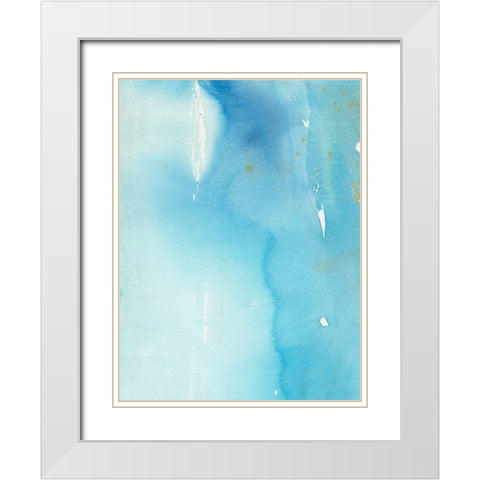 Skyfall I White Modern Wood Framed Art Print with Double Matting by Combs, Joyce