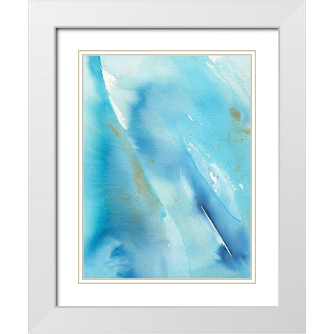 Skyfall II White Modern Wood Framed Art Print with Double Matting by Combs, Joyce