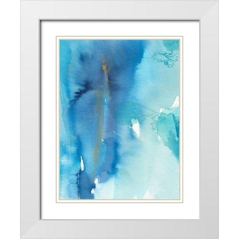 Skyfall III White Modern Wood Framed Art Print with Double Matting by Combs, Joyce