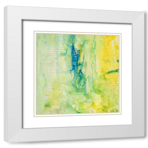 Oriental Figures I White Modern Wood Framed Art Print with Double Matting by Combs, Joyce