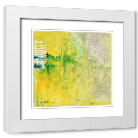 Oriental Figures II White Modern Wood Framed Art Print with Double Matting by Combs, Joyce