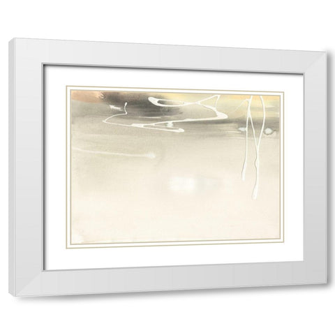 High Notes I White Modern Wood Framed Art Print with Double Matting by Combs, Joyce