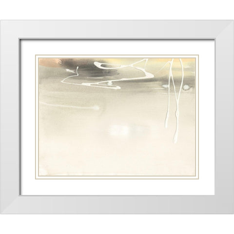 High Notes I White Modern Wood Framed Art Print with Double Matting by Combs, Joyce