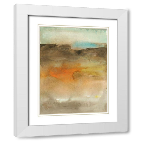 Sky and Desert I White Modern Wood Framed Art Print with Double Matting by Combs, Joyce