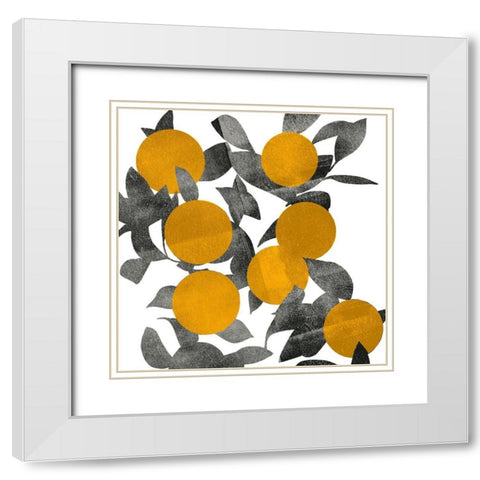 Shadow Branch I White Modern Wood Framed Art Print with Double Matting by Scarvey, Emma