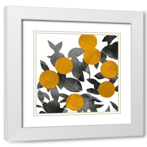 Shadow Branch II White Modern Wood Framed Art Print with Double Matting by Scarvey, Emma