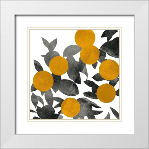 Shadow Branch II White Modern Wood Framed Art Print with Double Matting by Scarvey, Emma
