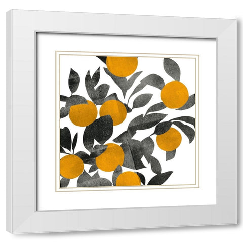 Shadow Branch III White Modern Wood Framed Art Print with Double Matting by Scarvey, Emma