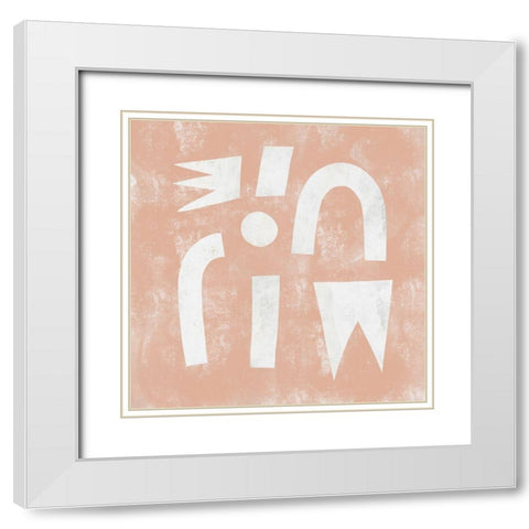 Pink Ratio II White Modern Wood Framed Art Print with Double Matting by Scarvey, Emma