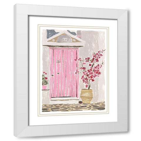 Front Entrance II White Modern Wood Framed Art Print with Double Matting by Wang, Melissa