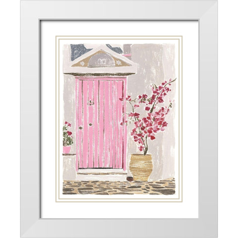 Front Entrance II White Modern Wood Framed Art Print with Double Matting by Wang, Melissa
