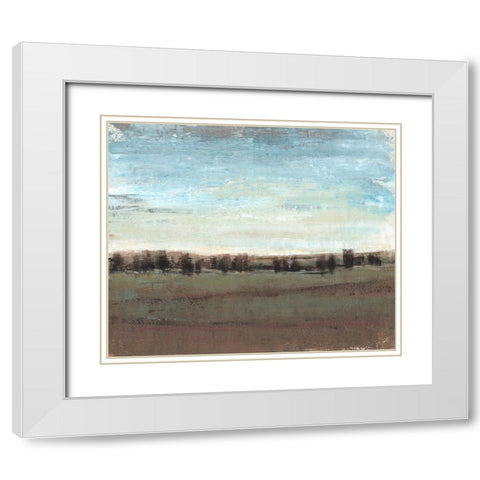 Trees in the Distance I White Modern Wood Framed Art Print with Double Matting by OToole, Tim