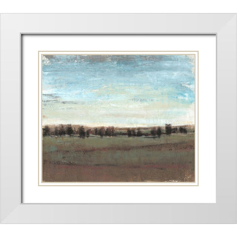 Trees in the Distance I White Modern Wood Framed Art Print with Double Matting by OToole, Tim