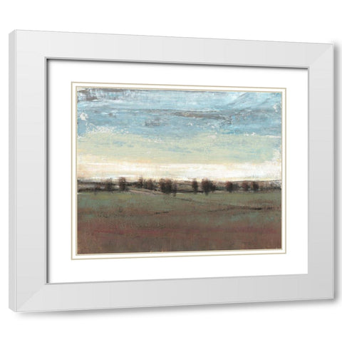 Trees in the Distance II White Modern Wood Framed Art Print with Double Matting by OToole, Tim