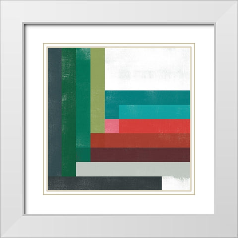 Rainbow Prism I White Modern Wood Framed Art Print with Double Matting by Vess, June Erica