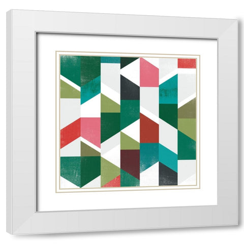 Rainbow Prism II White Modern Wood Framed Art Print with Double Matting by Vess, June Erica
