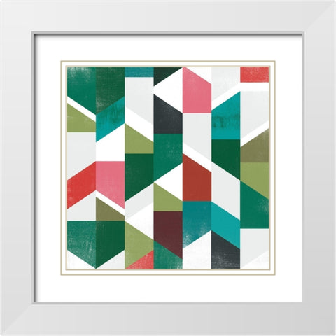 Rainbow Prism II White Modern Wood Framed Art Print with Double Matting by Vess, June Erica