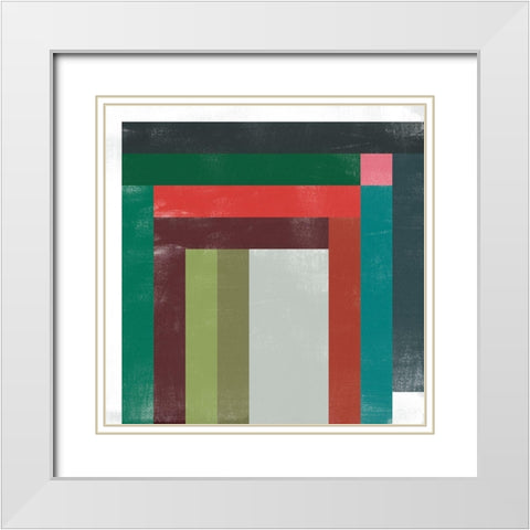 Rainbow Prism IV White Modern Wood Framed Art Print with Double Matting by Vess, June Erica