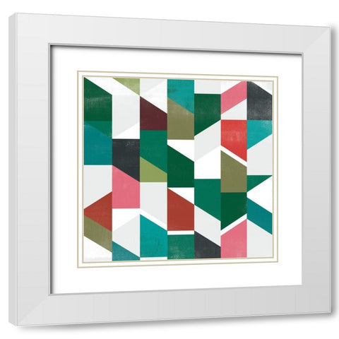 Rainbow Prism V White Modern Wood Framed Art Print with Double Matting by Vess, June Erica