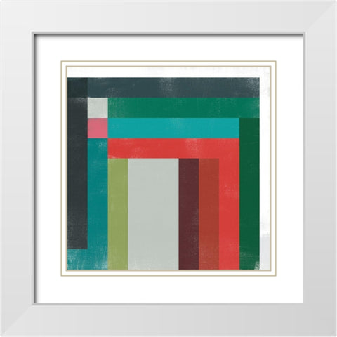 Rainbow Prism VI White Modern Wood Framed Art Print with Double Matting by Vess, June Erica