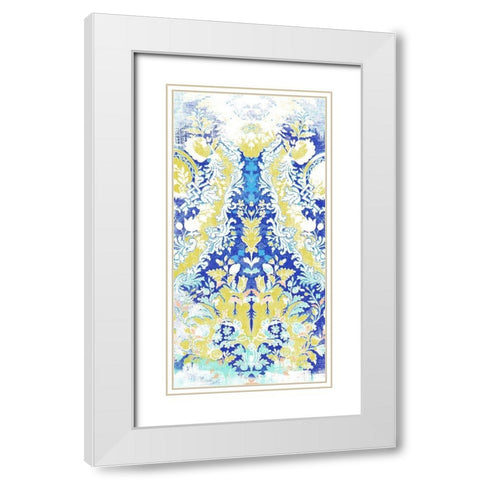Textile Offset I White Modern Wood Framed Art Print with Double Matting by Vess, June Erica