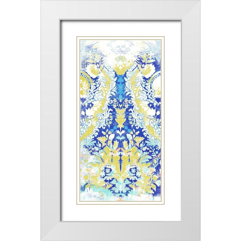 Textile Offset I White Modern Wood Framed Art Print with Double Matting by Vess, June Erica