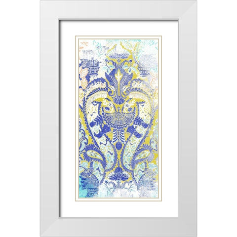 Textile Offset III White Modern Wood Framed Art Print with Double Matting by Vess, June Erica