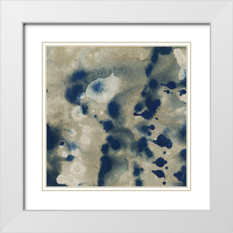Indigo Fusion II White Modern Wood Framed Art Print with Double Matting by Binder, Vanessa