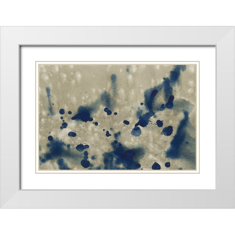 Indigo Fusion III White Modern Wood Framed Art Print with Double Matting by Binder, Vanessa