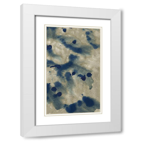 Indigo Fusion VI White Modern Wood Framed Art Print with Double Matting by Binder, Vanessa