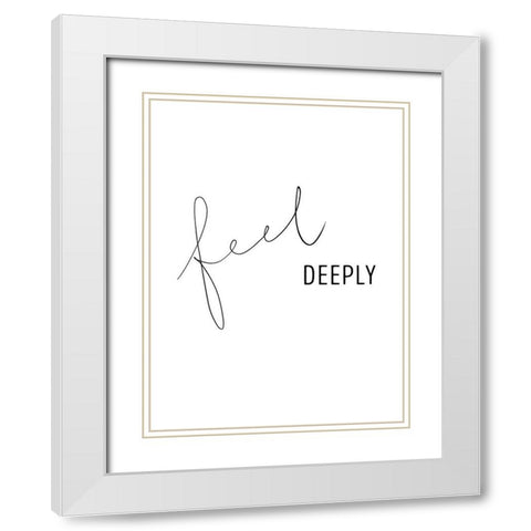Simply Kindness I White Modern Wood Framed Art Print with Double Matting by Hambly, Anna