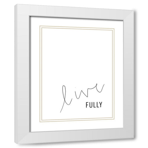Simply Kindness II White Modern Wood Framed Art Print with Double Matting by Hambly, Anna