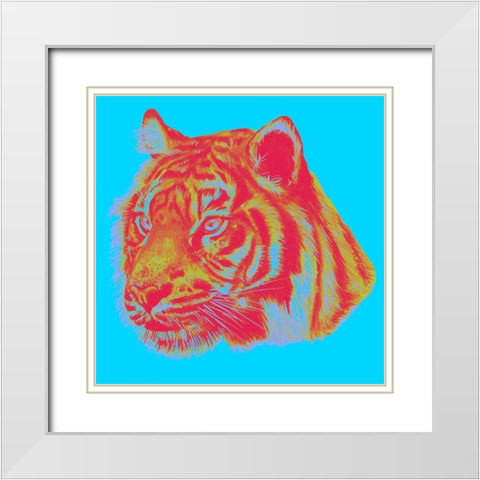 Pop Wild World I White Modern Wood Framed Art Print with Double Matting by Wang, Melissa