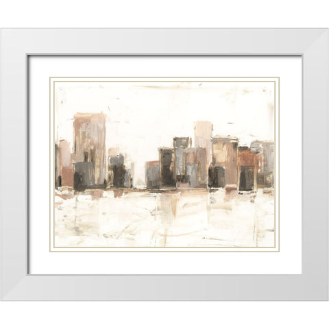 City Vista II White Modern Wood Framed Art Print with Double Matting by Harper, Ethan