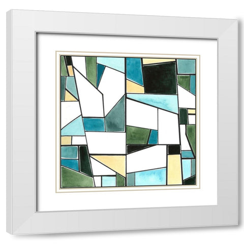 Speck II White Modern Wood Framed Art Print with Double Matting by Guthrie, Jenna